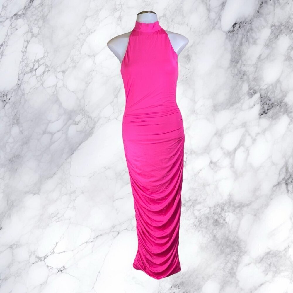 Superdown Mallory High Neck Dress - Hot Pink - Picture 2 of 12